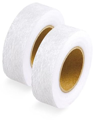 ztowoto 2 Pack Fashion Tape Saumband Zum Aufbügeln für Hosen extra stark, Stoffkleber Textilkleber No Sew No Iron für Reparaturen von Vorhängen/Hosen/Röcke/Jeans(24m Länge/2cm Breite)