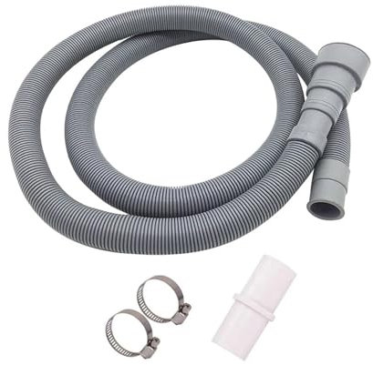 AuLYn 70/150/200cm Drain Pipe Washing Machine Dishwasher Drain Waste Hose Extension Pipe With Hose Clamps Set Wash Machine Accesories (Color : 150CM)