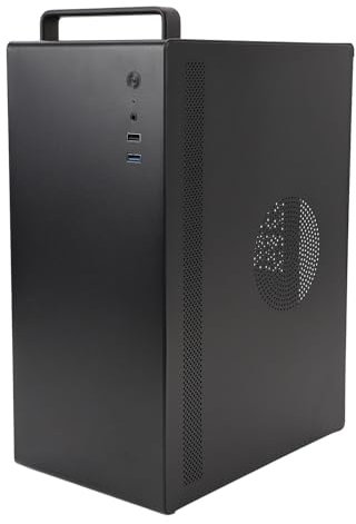 Boîtier D'ordinateur de Jeu Micro ATX ITX, Entièrement en Acier, Support de Disque Dur SSD, Ports Montés sur Le Dessus avec Son et USB3.0 X 1, USB2.0 X 1, pour Bureau Gamer Home