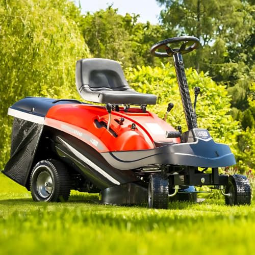 Mountfield Garden Rider LT 61B Tracteur à gazon avec largeur de coupe de 61 cm et démarreur électrique | Tondeuse autoportée compacte avec moteur 4 temps de 224 cm³, panier collecteur de 150 l, 5
