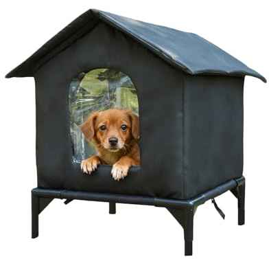 Outdoor Waterproof Cat House, Foldable Oxford Cat Shelter With Elevated Base, Winter Resistant And Weatherproof, For Garden Patio Backyard Indoor Winter Summer Pet Bunny Kitten Animal