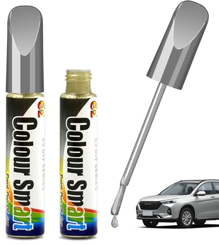 Bellanova Lackstift Auto 12 ml × 2 Silber Metallic | Für Kleine Kratzer und Steinschläge an Autolack, Türen, Stoßstangen und Felgen