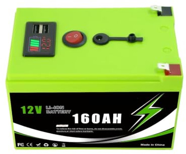 Batería De Litio 12v 200AH LiFePO4 Con Smart BMS-Ideal(160Ah Portable Power)