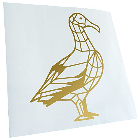 Kiwistar - Autocollant - Albatros en polygon - or - G24 - Pour voitures, vélos, véhicules, motos, cyclomoteurs, tuning, vitres arrière