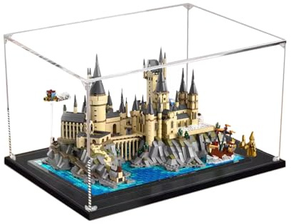 Acryl Vitrine für 76419 Schloss und Gelände von Hogwarts Modelle,Durchsichtige Schaukasten Staubdichte Display Box Kompatibel Mit Lego 76419 (Nur Vitrine) B,3MM