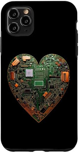 Coque pour iPhone 11 Pro Max Carte mère Valentine Circuit informatique graphique