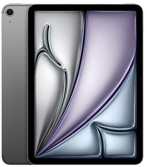 Apple iPad Air 11'' con chip M3: Apple Intelligence, 128 GB, fotocamera frontale e posteriore da 12MP, Wi-Fi 6E + reti cellulari 5G, Touch ID, un giorno intero di batteria — Grigio siderale