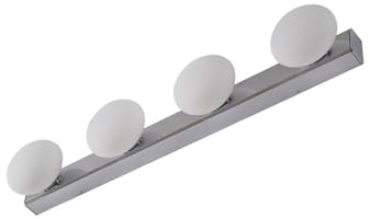 Lucande LED Wandleuchte, Wandlampe Bad Myrra (spritzwassergeschützt (Modern) in Chrom aus Aluminium (4 flammig) - Wandleuchten Spiegelleuchte Badezimmer Wandbeleuchtung Badezimmerleuchte