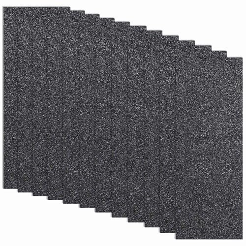 Epehio 12 piezas de papel de lija de grano 180, papel de lija húmedo y seco para coches, paredes de madera, plástico y metal, hojas de papel de lija de grano grueso de 9 x 3.6 pulgadas para pulido