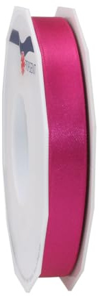 PRÄSENT C.E. Pattberg Satin Magenta, 25 m Satinband zum Einpacken von Geschenken, 15 mm Breite, Geschenkband zum Dekorieren & Basteln, Dekoband, Anlass
