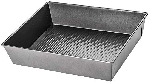 KADAX Molde para Horno, Molde rectangular, Bandeja para hornear de Acero con Recubrimiento Antiadherente, Fuente de Horno, plateado Molde para Pasteles (27,5 x 22,5 x 6 cm)