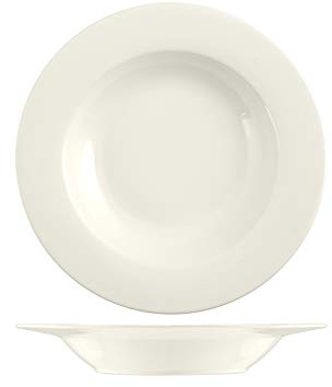 H&H Set 12 Piatti Fondi, New Bone China, 21cm