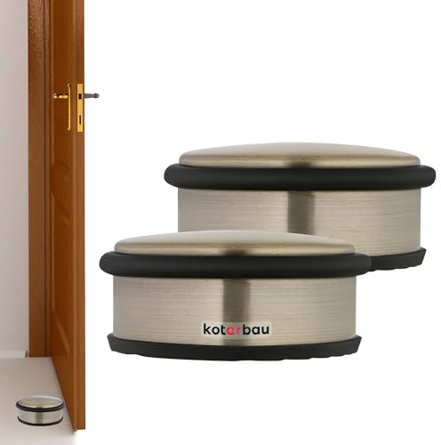 KOTARBAU® 2er Set Türstopper für Türen Freisehend Türpuffer niedrig patiniert