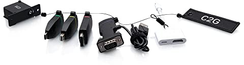 C2G Retractable Table Box Mount 4K HDMI® Adapter Ring mit farbcodiertem Mini DisplayPort™, DisplayPort, USB-C®, Lightning und VGA