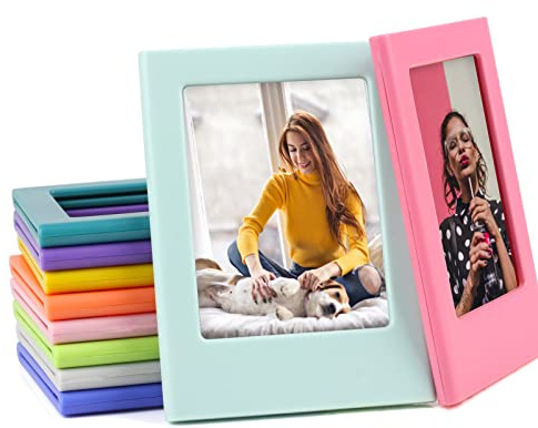 24 Pack Magnetic Picture Frame 2x3 Picture Frame Mini Picture Frames Set For Polaroid Frame Instax Frame Photo Frames for Refrigerator Wallet Size Picture Frames Shantmay