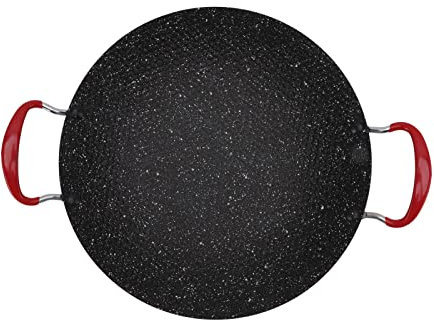 Parrilla de barbacoa coreana,parrilla de barbacoa coreana,parrilla de barbacoa coreana antiadherente con mango antiescaldado placa de parrilla de barbacoa redonda para estufa de gas de cerámica(30cm)