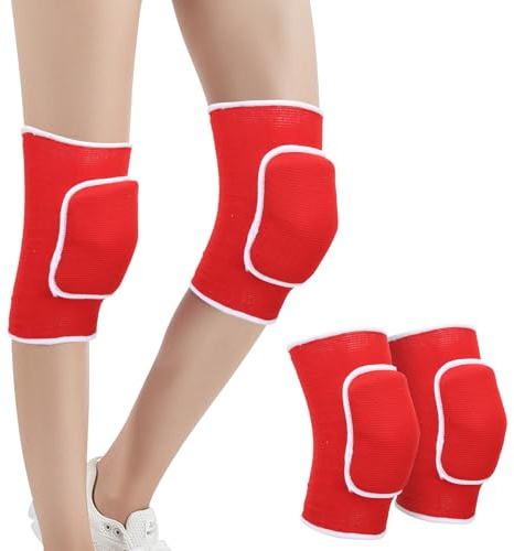 Pilipane Ginocchiere,Ginocchiere per Pallavolo, 1 Paio di Ginocchiere Protettive, Ginocchiere in Spugna Addensata, Ginocchiere, Ginocchiere per Bambini Adulti, per Corsa Arrampicata (Rosso)
