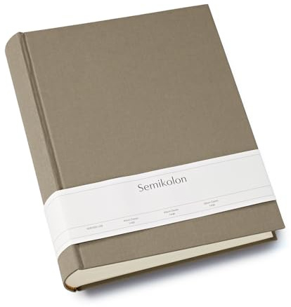 Semikolon 369957 Foto-Album Classic Large - 24,5 x 30,5 cm - 130 Seiten cremefarben, für 260 Fotos - fango beige
