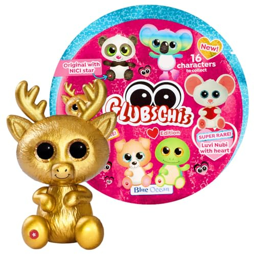 Blue Ocean Glubschis Sammelfigur Herz Serie 2 - Glubschi Glitzer - Figur Goldie-Reeny (selten)