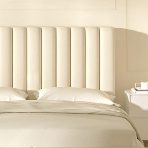 Kopfteilbezug Bett 180/160/190/200 Bett Kopfteil Bezug/Überzug Gepolstert,bettkopfteil Hussen Samt Strecken Kopfteil Bett Schonbezug Universell All-Inclusive Bett Kopfteil Abdeckung(Beige,160cm)