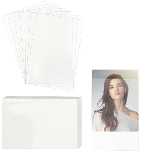 Fotokartenhüllen 56x87mm 200 Micron Klare Kpop Photocard Sleeves | 100 Stück Klarsichthüllen Wasserdicht Karten Hüllen,Hard Kartenschutzfolie Transparente Kartenhüllen Sammelkarten, Board Game