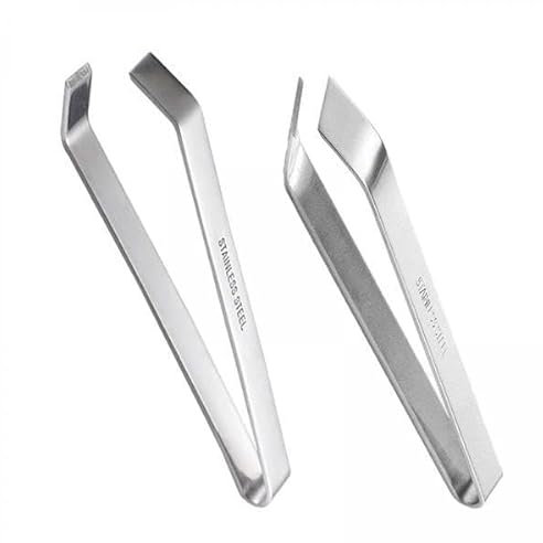 SiaBiced 6x 2 Pinzette per Lische di Pesce, Pinze Manuali Ergonomiche per Chef, per Guarnire