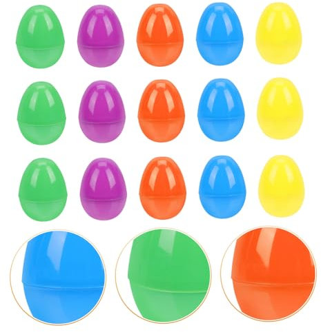 Abaodam Easter Egg Wrapping Boxes 40pcs Plastic Easter Eggs Decorative Designs Easter Party Toys