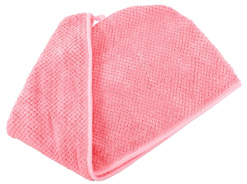 IWOWHERO Absorbierendes Haartuch Für Schnelles Trocknen Mikrofaser-dry Cap Mit Knopf Für Zuhause Und Salon Frizz Und Haarbruch Tragbar Und