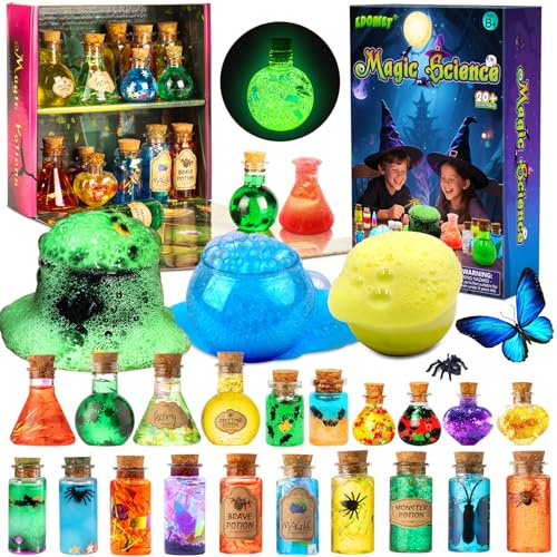 LDomet Science Magic Potions Kit for Kids, 20+ Potion Experiments Making, Fairy Magic Potions Craft Kit for Age 8-12, Creative Educational Birthday