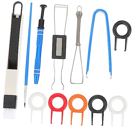 HOMSFOU 1Ensemble Kit de Nettoyage Clavier Mécanique Extracteur Keycap Brosse et Outils de Maintenance pour Claviers Gamer
