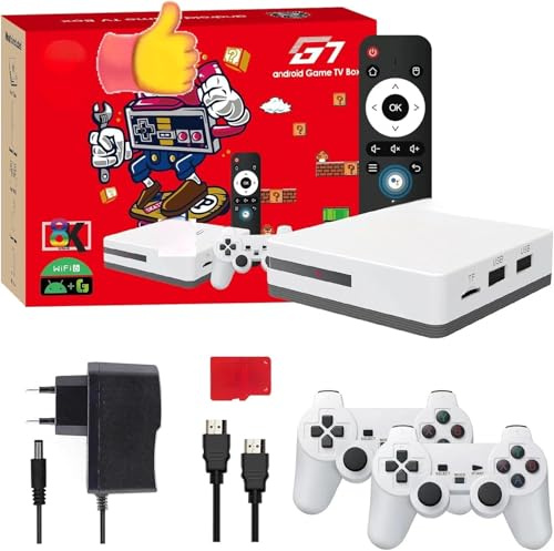 G7 Game Box 4K HD TV Game Stick Console de jeu vidéo intégrée Rétro Jeux Portable Gamepad sans fil (64G 25000+jeux)