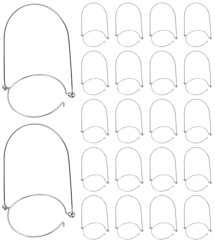 UKCOCO 24 Piezas De Perchas De Alambre De Acero Para Frascos Asas Para Tapas De Frascos Asas De Acero Inoxidable Accesorios De Conserva Accesorios De Cocina