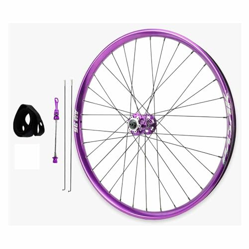 XC/AM Mountainbike Vorder- Und Hinterrad 26 27.5 29 Zoll Scheibenbremsen-Laufradsatz 9 * 100/10 * 135mm QR, Aluminiumlegierung Doppelschichtfelge, 8-12-fach Kassette, 32 Löcher(Purple-9 * 100,29inch)