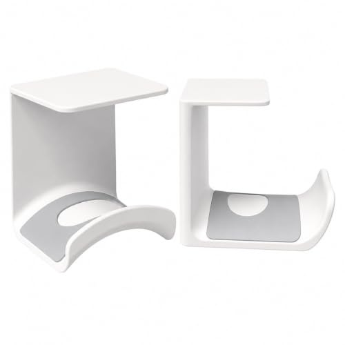2 pezzi, bianco double face, universali, supporto per cuffie da gioco, supporto da parete, gancio per cuffie, supporto per cuffie, adatto per più dispositivi, parete, tavolo, accessori di gioco (2