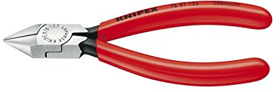 KNIPEX Seitenschneider für Elektromechaniker 7681, KS-Griff, schwarz pol. 125 mm