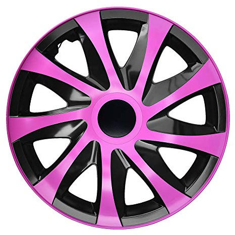 NRM KO244 Radzierblende Draco CS, Schwarz/Rosa, 16 Zoll, 4er Set