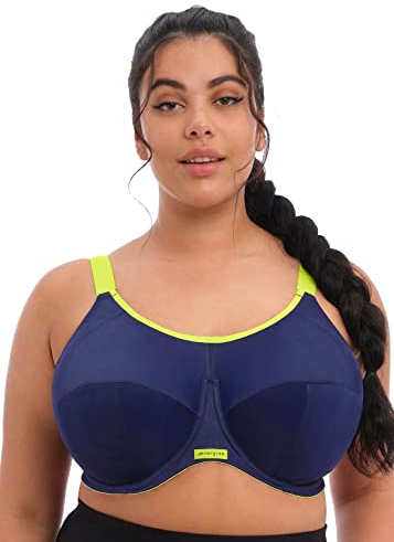 Elomi 8041 Energise U/W full kupa stödjande multiway J krok sport-bh, Marinblått Xsp, 85K
