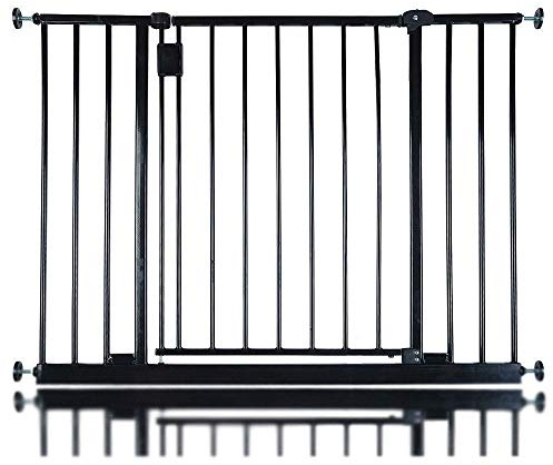 Safetots Extragitter für breite Flure, 97cm - 103cm, Schwarz, Babygitter mit Druckbefestigung, Sicherheitsbarriere für Flure und große Räume, Einfache Installation