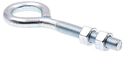 Prime-Line 9066972 Eye Bolts with Nuts, 1/2 in.-13 x 6 in., Zinc Plated Steel (10 Pack)