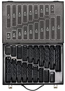 GEDORE red Spiralbohrer-Satz, 170-tlg, rollgewalzt, rechtsschneidend, Spitzenwinkel 118degree, in Metallbox, HS-Stahl, R93500170