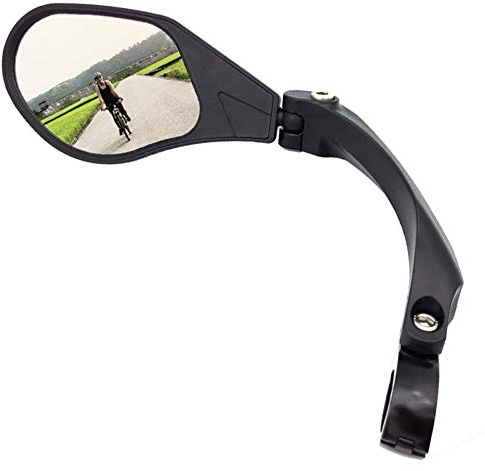 Hafny cykelspegel för styre, HD, blastbeständig, glaslins av fordonskvalitet, E-cykelspeglar, HF-M903-FR01 (HF-MR088) (silver vänster)
