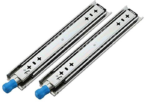Seitlich Montierte Industrielle Schubladenschienen mit Vollauszug,Geräuschlosem Rollenführung Schubladenläufer,mit Verriegelung,10in-60in,Belastbarkeit 120kg,1 Paar (60in/1500mm)