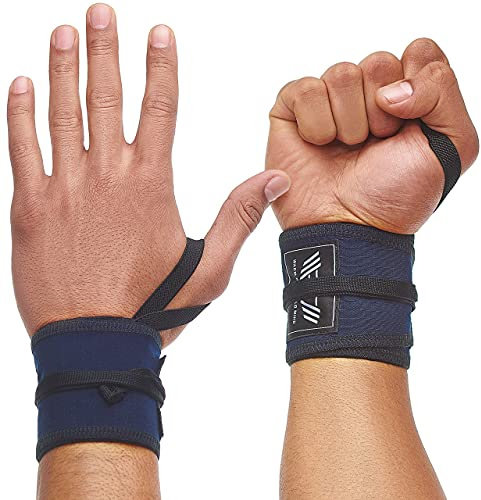 WARM BODY COLD MIND Premium Wrist Wraps für Gewichtheben, Handgelenkstütze für Fitness, Weightlifting Straps, Powerlifting, Handgelenkbandage für Krafttraining Crossfit, Bodybuilding