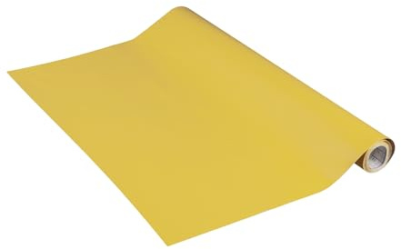 Venilia Pellicola adesiva, Giallo curry Giallo senape, 67,5cm x 2m, Spessore 160μ, Pellicola autoadesiva per mobili o cucina, carta da parati, PVC senza ftalati, Prodotto in UE