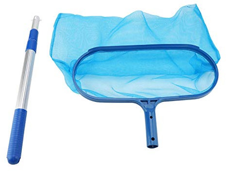Tyenaza Rastrello Professionale per Foglie di Piscina Rete a Rete per Skimmer per Foglie con Asta telescopica Vasca per laghetto Efficace Strumento di Pulizia