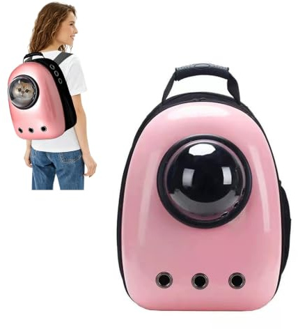 PETCUTE Hunderucksack,Atmungsaktive Hundetasche Haustier Hunde für Kleine Katzen Hunde,Raumkapsel Haustier Tragetasche mit Aufbewahrungstasche für Wasserflaschen,Katzenrucksack zum Reisen im Freien