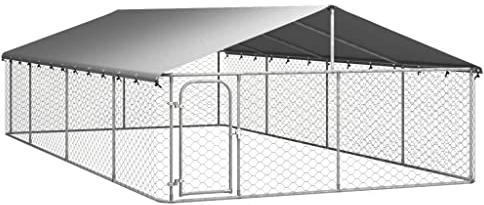 INLIFE Outdoor-Haustierbedarf mit Dach 600x300x150 cm,44.5kg,171502