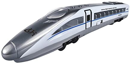 Perfeclan High Speed Train Toy for Kids, Inertia Powered Bullet Train Model with LED Lights and Sound, Pull Back Toy, Opening Doors, 28 cm Long, Great Gift for Boys and Collectors, White