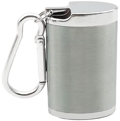 Tragbarer Aschenbecher, Geruchsdichter Reiseaschenbecher für Unterwegs Zigaretten Taschenaschenbecher mit Schlüsselring Aschenbecher to Go Mini-Aschenbecher mit Deckel für Außenbereich 20 * 35 *56mm