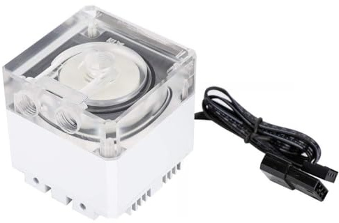 Pompe d'ordinateur à Dissipation Thermique Rapide 3000 Tr/min, Débit 800 L H, Tête de Pompe de 3,5 Mètres, Réservoir de Pompe PC Argent, Composants Informatiques, Accessoires et